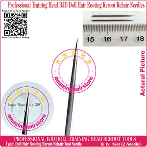 Training Head BJD Doll Hair Rooting Reroot Rehair Tools Make or Repair Doll Yourself Professional Tools Kit 3PCS