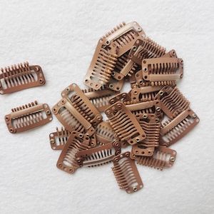 1440pcs Brown High Quality Security Safety Clips for Clips in Hair Extension Hairpiece Closure Full Lace Wigs Hairpiece Mens Toupee-5 Colors