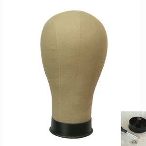 Professional Cosmetology Millinery Hat Cork Canvas Block Head to Making or Repair 100% remy Human Hair Full Lace Wigs Hairpiece Men&#39;s Toupee