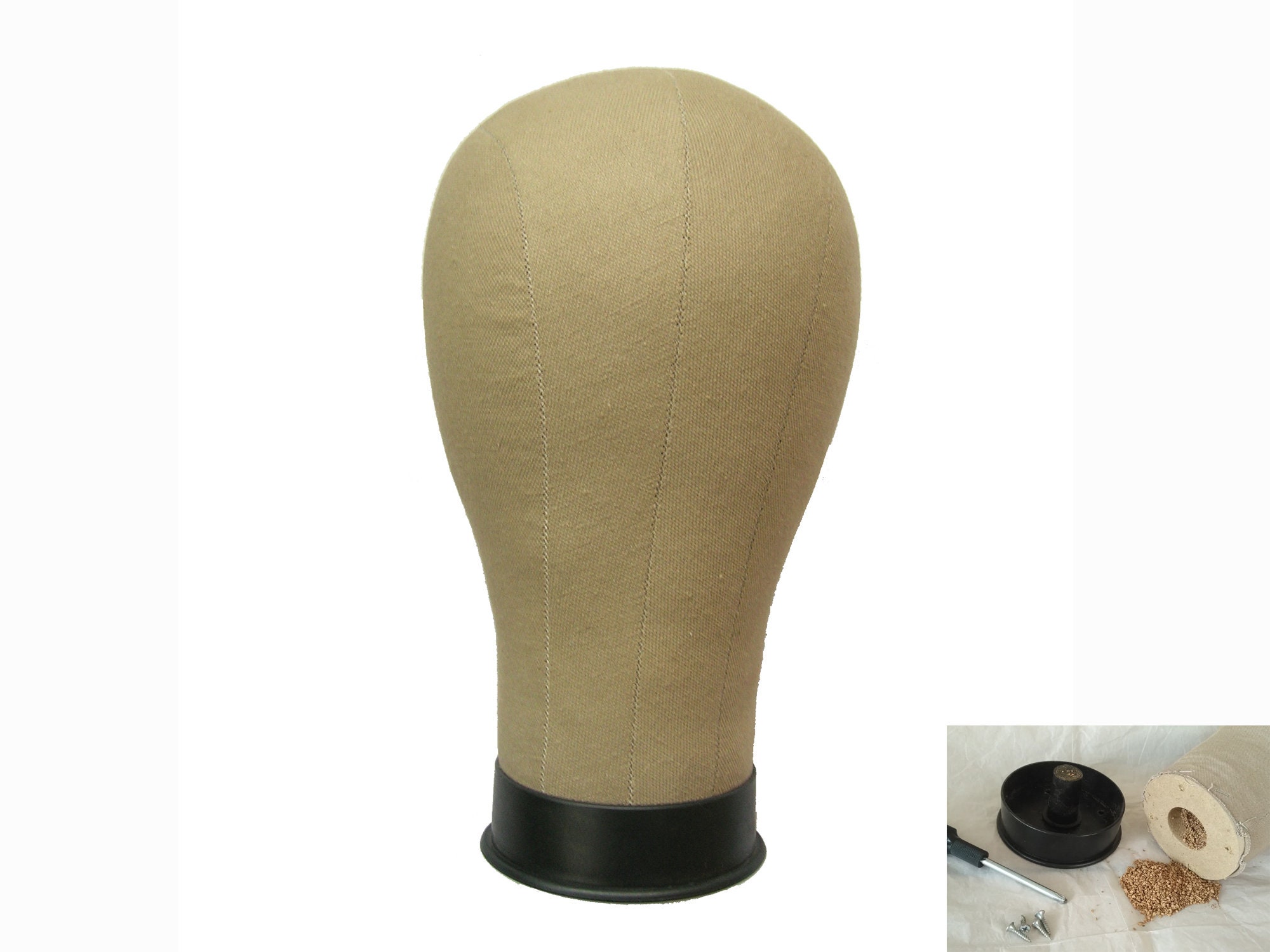 21 Cork Canvas Block Head Mannequin Head Display Styling Head Manikin  Canvas Head 