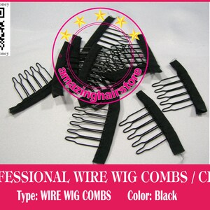 Durable 5 Teeth Security Small Wire Wig Combs/Wire Clips for Lace Front Wigs/Toupee/Hairpiece/Half Wigs/Clousure