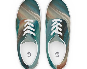 Women’s lace-up canvas shoes