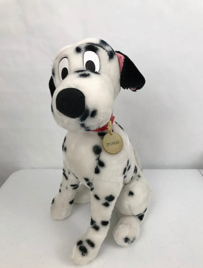 Vintage Stuffed Pongo 101 Dalmatians Dog Disney White