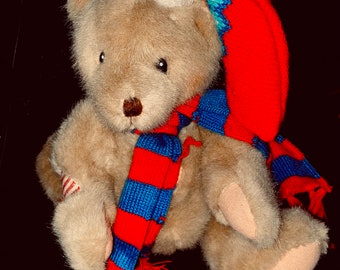 Vintage 1994 Cherished Teddies Hillman Holiday Bears Lovey Plush Christmas Stuffed Animal