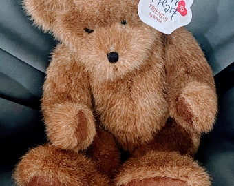 Vintage Heart to Heart Friends by Boyds Brown Teddy Bear Plush Cute Sitting Plush