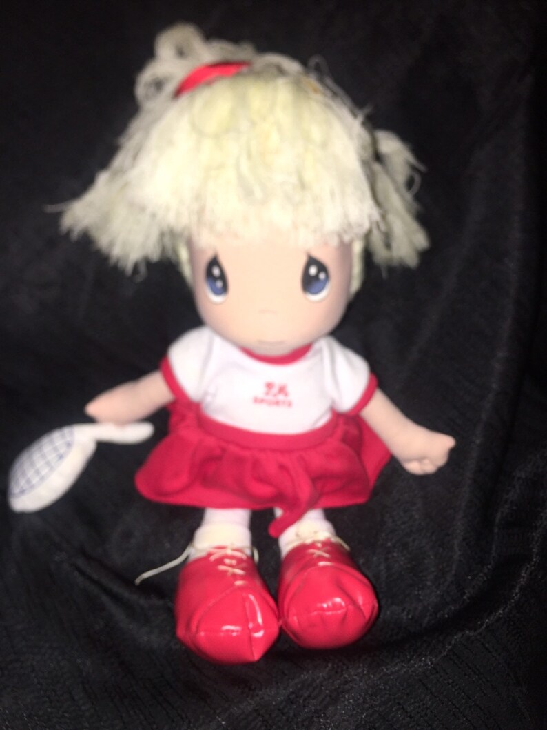 Precious Moments Soft Doll with RedWhite Tennis Outfit