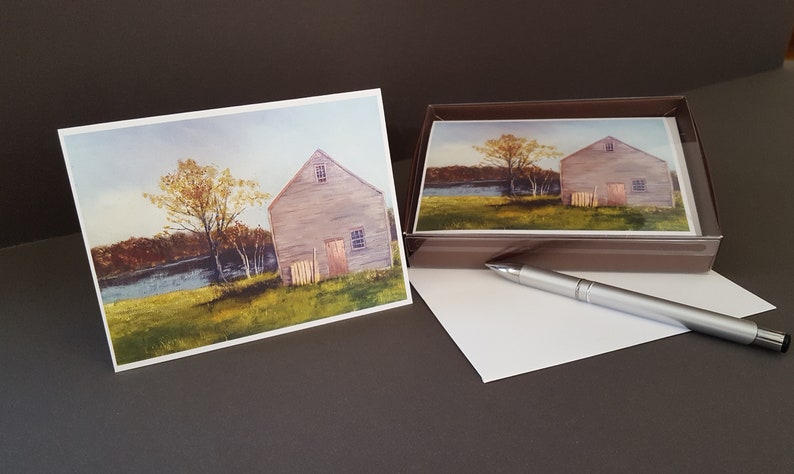 Blank Note Cards, Thank you note cards,Stationery cards, Maine Art,Stationary note cards,North Haven Island, Maine Island stationary image 1