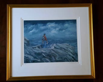 Framed Art, Giclee Print, Wall Art,Original art Titled: The Fishermen by Greg Butterworth