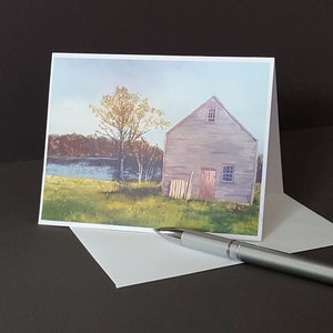 Blank Note Cards, Thank you note cards,Stationery cards, Maine Art,Stationary note cards,North Haven Island, Maine Island stationary image 2