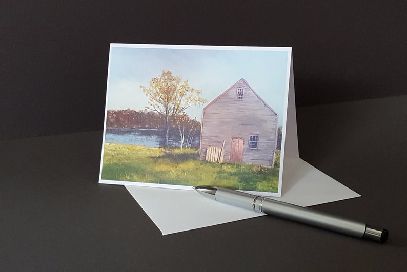 Blank Note Cards, Thank you note cards,Stationery cards, Maine Art,Stationary note cards,North Haven Island, Maine Island stationary image 2