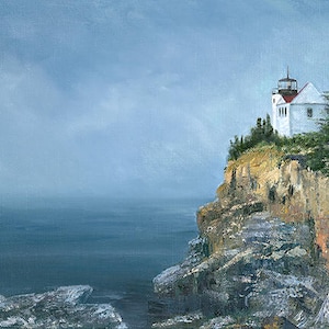 Canvas print, Coastal Maine,Maine Seascape, Maine Lighthouse, wall art, Bar Harbor, Bass Harbor lighthouse