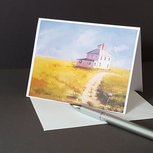 Newburyport Pink House Stationery note cards, high quality blank writing cards