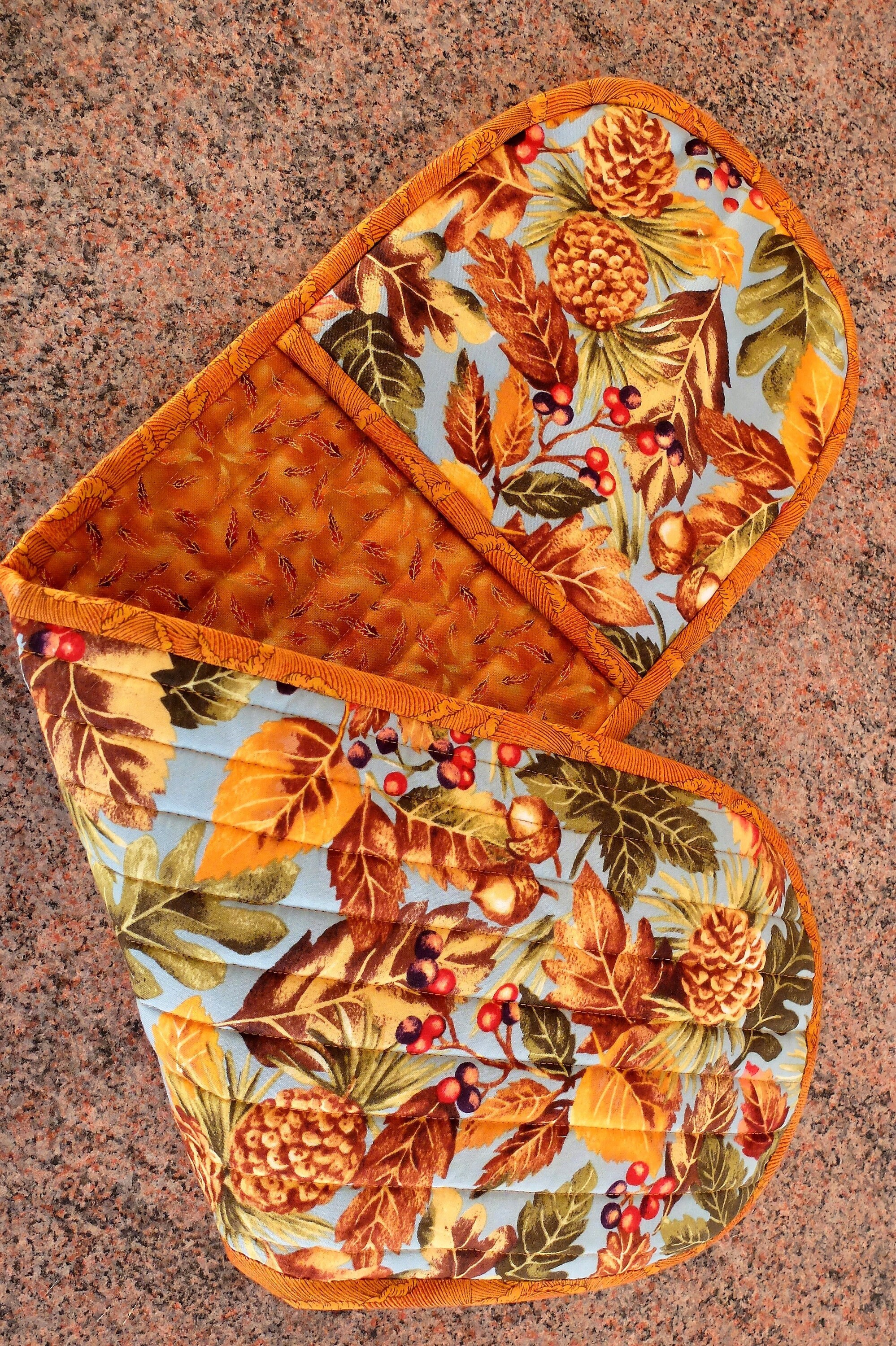 Double Oven Mitt Quilted oven Pot Holder Insul Bright padded Etsy