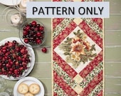 French Braid Quilt as you Go (QAUG) Christmas Table Runner Instant Download PDF Pattern and Instructions, beginner