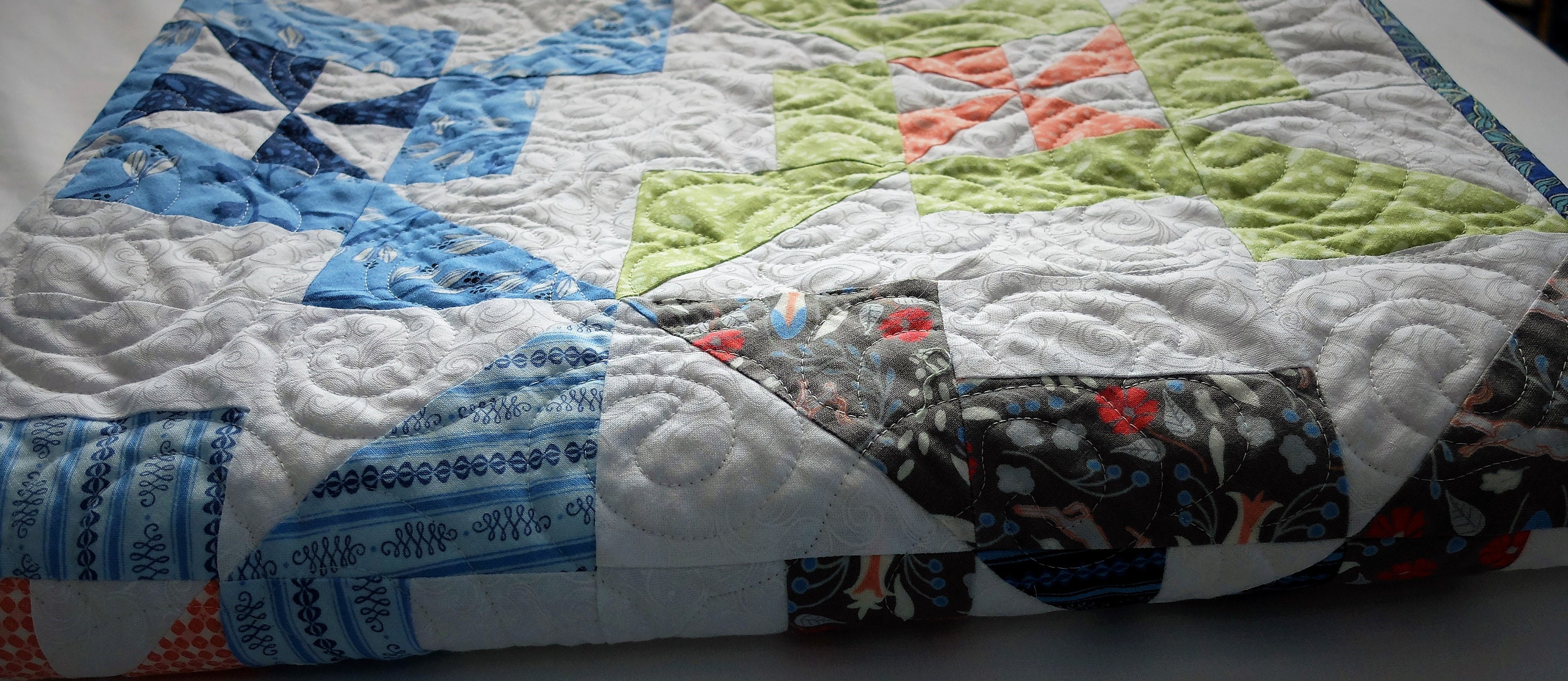 Colourful Modern Patchwork Quilt Lap Quilt Sofa Throw Bed | Etsy