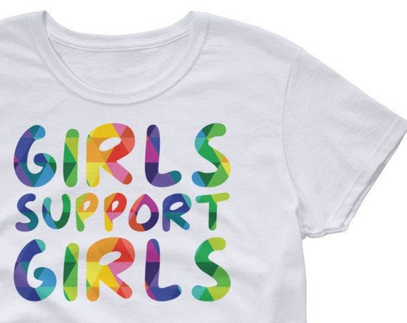 Women's short sleeve t-shirt Girls Support Girls Tee