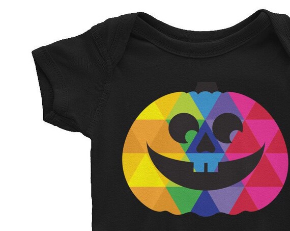Infant Bodysuit Halloween Pumpkin One-piece for Baby Funny Pumpkin Face Jumpsuit Baby Gift 0-3 Months Halloween Costume