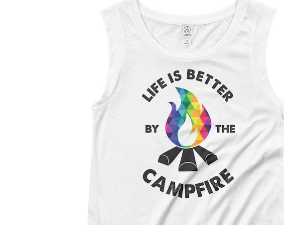 Life is Better By the Campfire Ladies’ Cap Sleeve T-Shirt