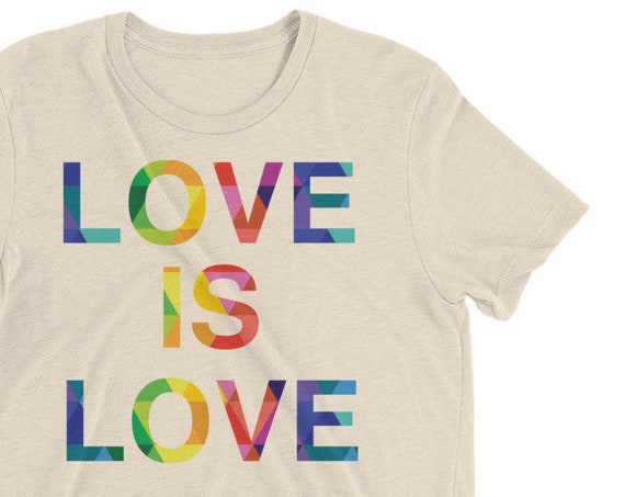 Unisex Short sleeve t-shirt Love is Love and Love Wins Special Edition! Love is Love Rainbow Pride Tees LGBT Equality Apparel