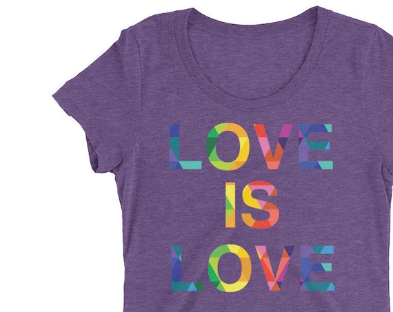 Ladies' short sleeve t-shirt Special Edition! Love is Love Rainbow Pride Tshirt Gay Lesbian Tees LGBT Equality Apparel Love Gifts