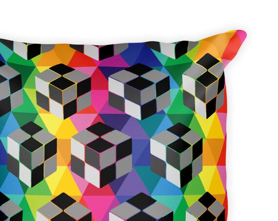 Double Sided 3D Cube Square Pillow and Eyeball Pillow