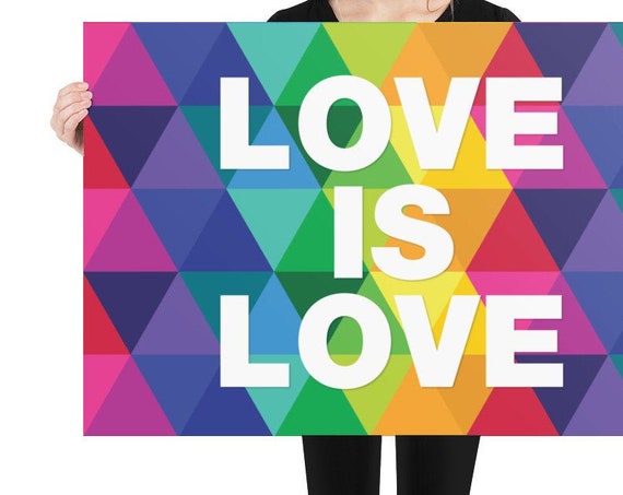 The BIG Love is Love Rainbow Poster - Cute Love Posters with Quotes