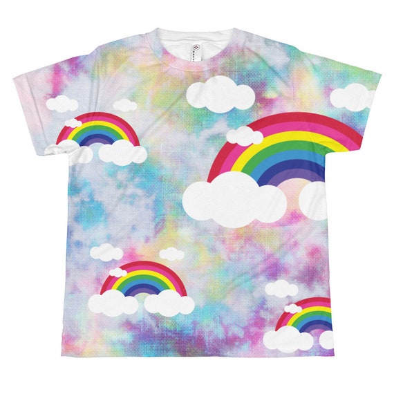 Colorful Rainbow All-over youth sublimation T-shirt Design by Hider House