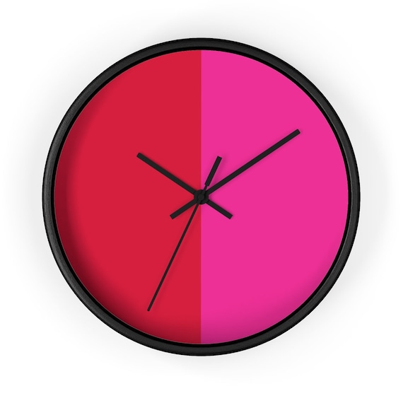 Red + Pink Two Toned Wall clock