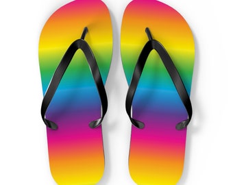 Rainbow Aura Flip Flops