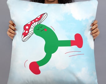 Zany Zog's Quirky Pillow - Dream in Green!