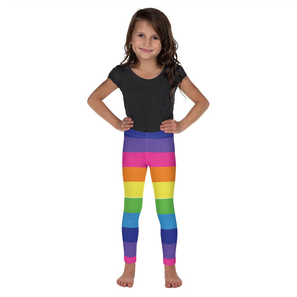 Rainbow Striped Kid's Leggings