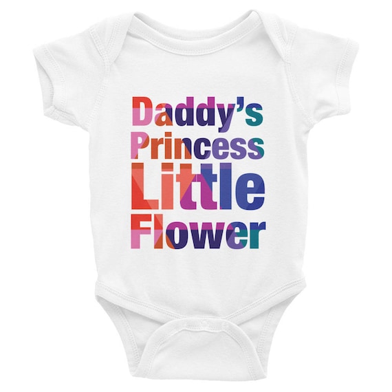 Infant Bodysuit - Daddy's Princess Little Flower Colorful Snapsuit One-piece