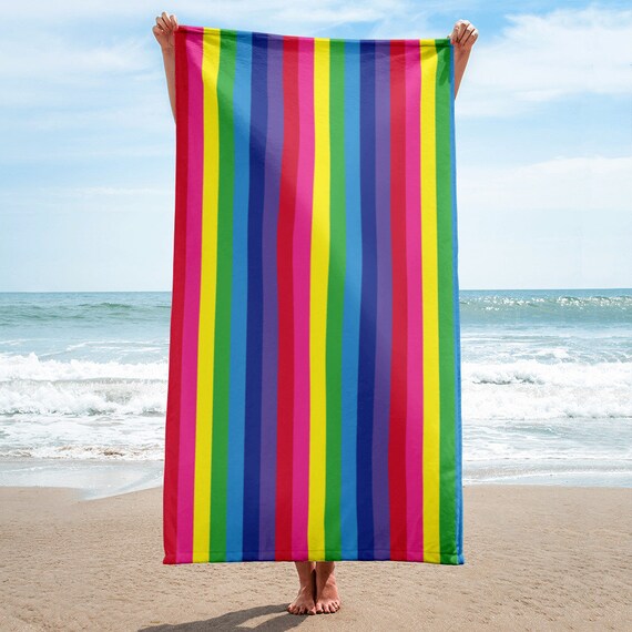 The Vivid Collection: Rainbow Striped Towel