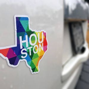 Houston Texas Car Magnet or Fridge Magnet Custom Houston Decal Texas State Magnet Houston Texas Born and Raised HTX/H Town Texas Gifts 5”x 4.93” inches