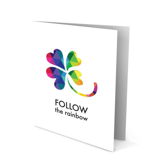 Follow the Rainbow Greeting Card - St Pattys Day