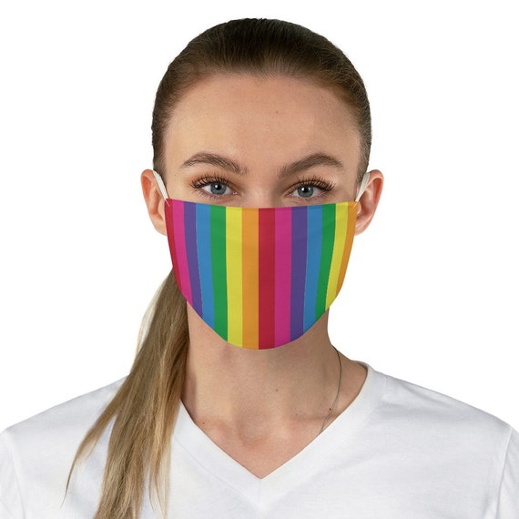 Colorful Striped Fabric Face Mask