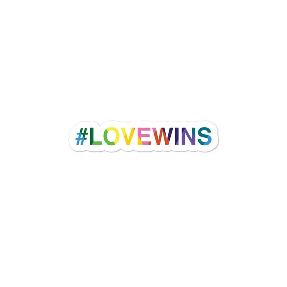 Love Wins Bubble-free stickers