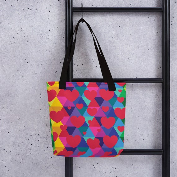 Colorful Hearts Tote bag for Your Valentine or Lover of Hearts