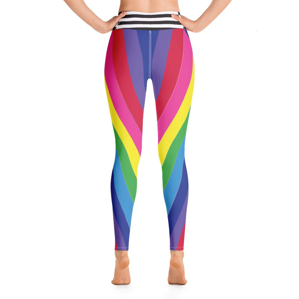 The Vivid Collection: Rainbow Striped Yoga Leggings