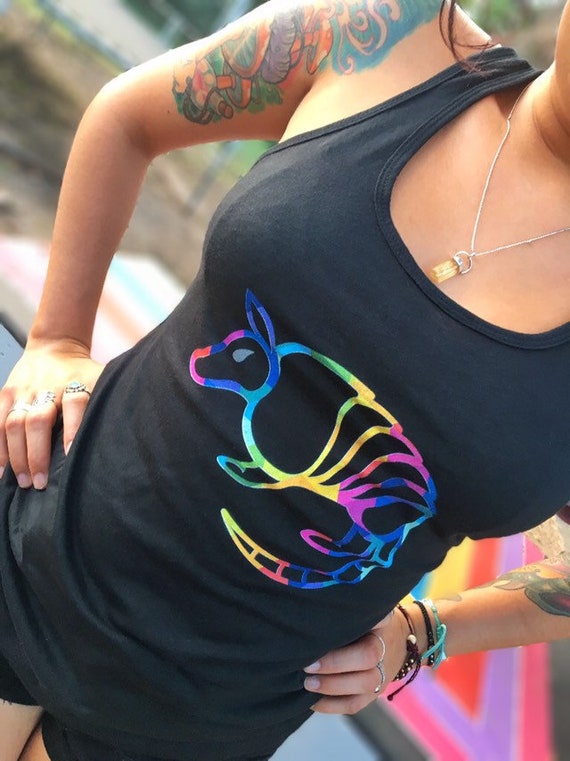 Armadillo Rainbow Women's Ideal Racerback Tank