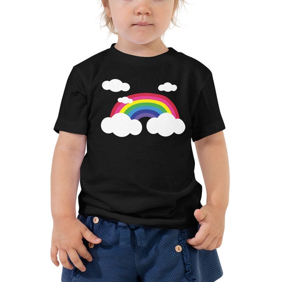 Rainbow and Clouds Toddler Short Sleeve Tee
