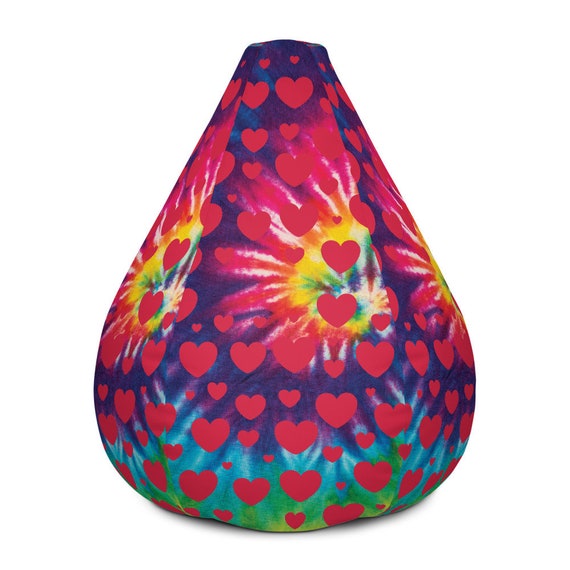 Tie Dye Collection: Love Goes Around Bean Bag Chair w/ filling