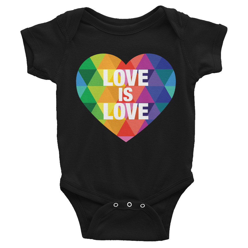 Love is Love Infant Bodysuit - Heart Shirt for Baby - Gift for Baby Shower