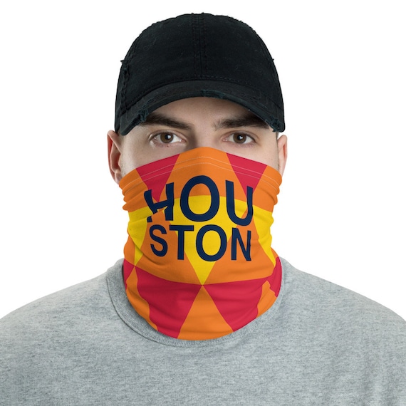 Houston Astros Orange Neck gaiter - Unisex Face Mask Covering - Block Wind and Sun - Lightweight for Fishing - Houston Texas