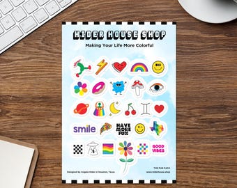 Rainbow Sticker Pack – Colorful Stickers for Journals, Laptops & Water Bottles, Fun Gift for Creative People