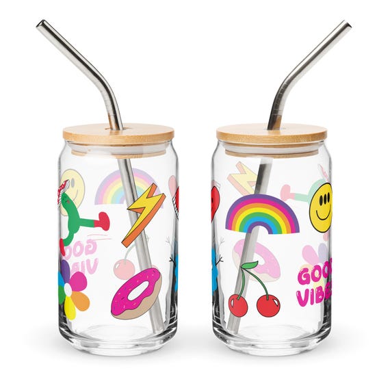 Good Vibes Only: The Zany Doodle Can Glass