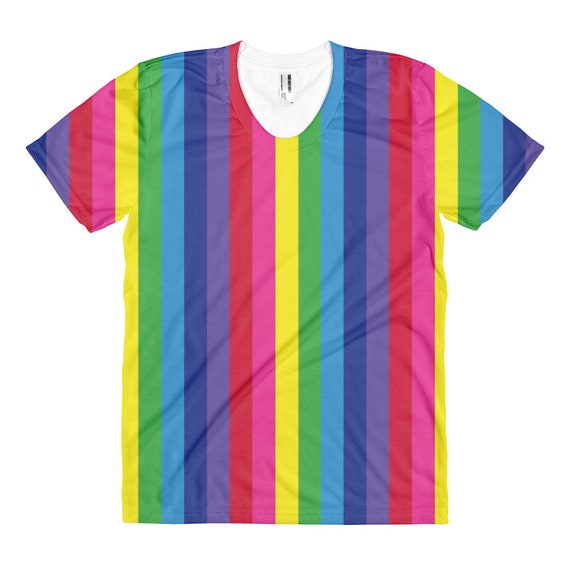 The Vivid Collection: Rainbow Striped Women's t-shirt