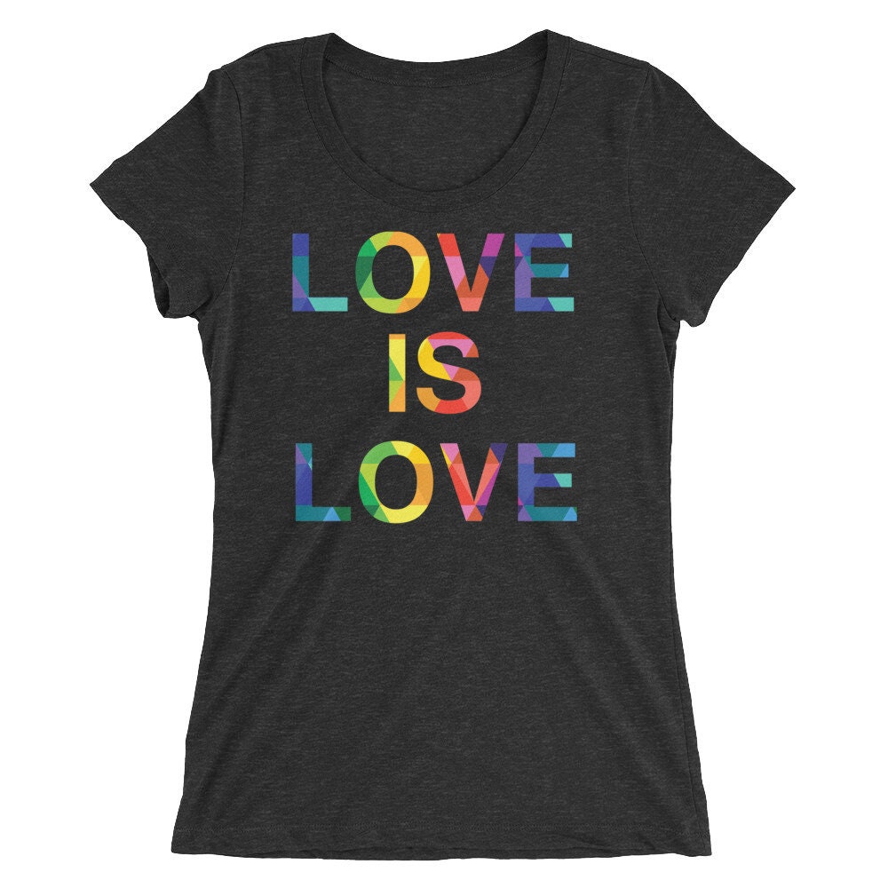 Ladies' short sleeve t-shirt Special Edition! Love is Love Rainbow ...