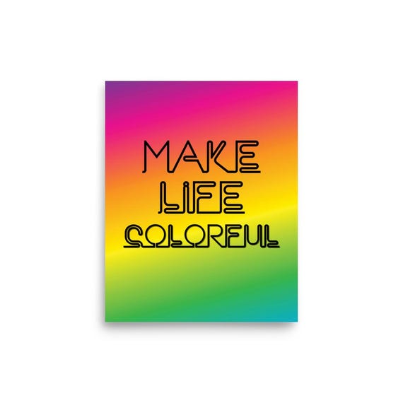 Rainbow Wall Art Poster – Colorful Happy Home Decor, Dopamine Decor Print, Joyful Modern Wall Art