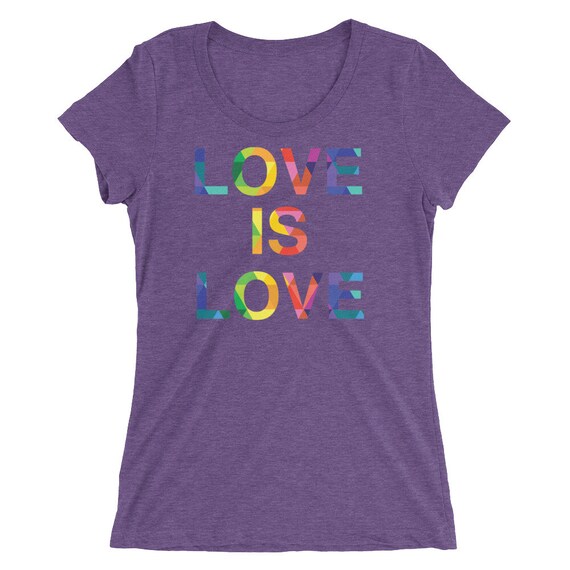 Ladies' Short Sleeve T-shirt Special Love is Love Rainbow Pride Gay Lesbian Tees LGBT Equality Apparel Love Gifts - 9 Different Colors!